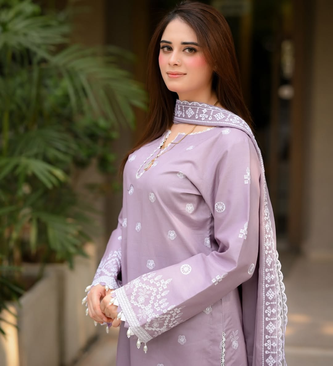 FULL EMB LAWN 3PC STITCHED FOR GIRLS