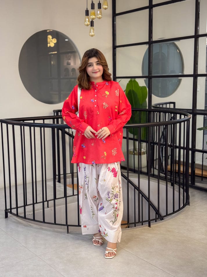FLORAL BENZY (FARSHI) CO-ORD SET STITCHED