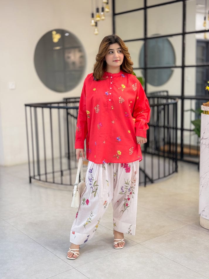 FLORAL BENZY (FARSHI) CO-ORD SET STITCHED