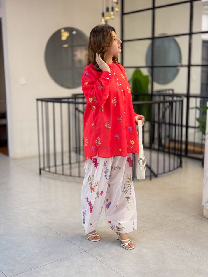 FLORAL BENZY (FARSHI) CO-ORD SET STITCHED